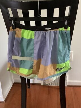 Nike Women's or men Colorblock Athletic Shorts - Lime, Lavender, Teal & Tan
